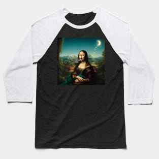 Mona Lisa Rests: World Sleep Day Baseball T-Shirt